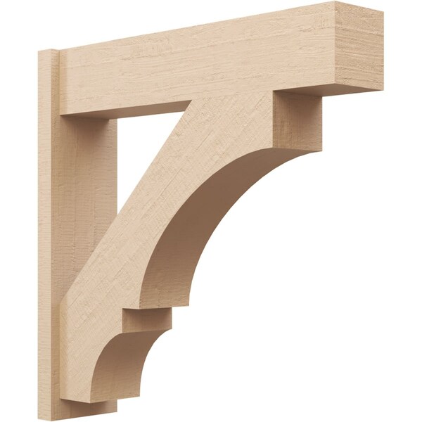 Ekena Millwork 8-in W x 34-in D x 34-in H Balboa Block Rough Cedar Woodgrain TimberThane Outlooker, Primed Tan OUTUR080X34X34BOA44RCPR - main